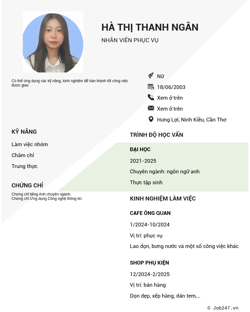 CV ứng viên