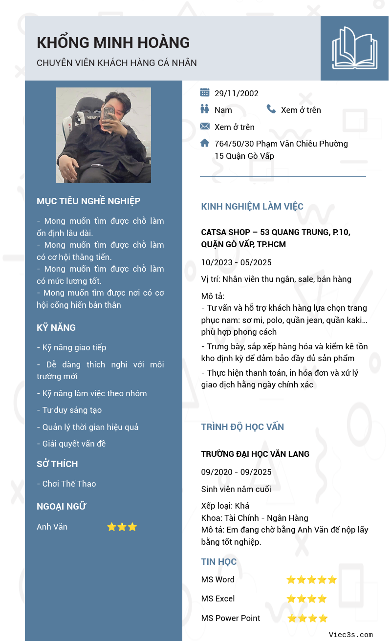 CV ứng viên
