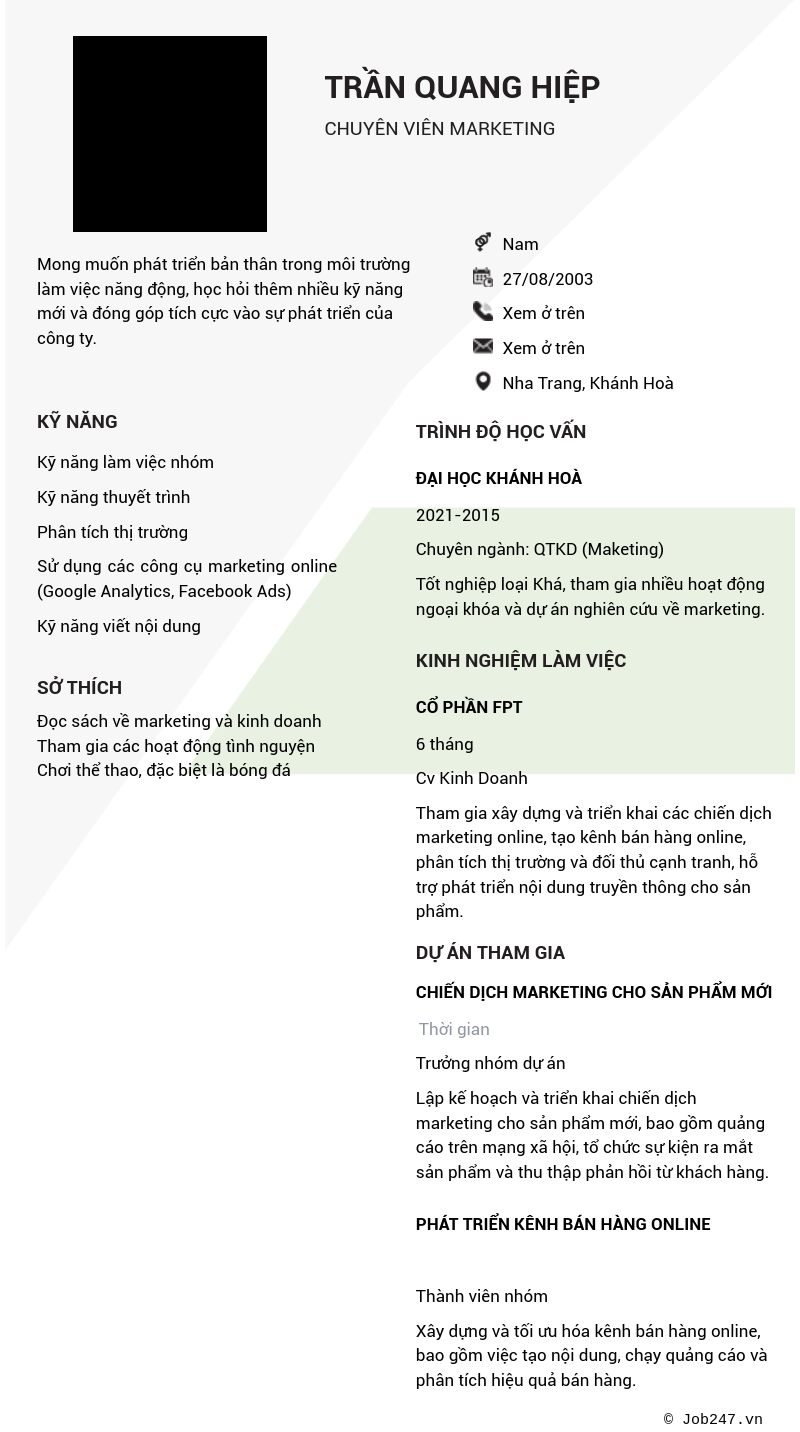 CV ứng viên