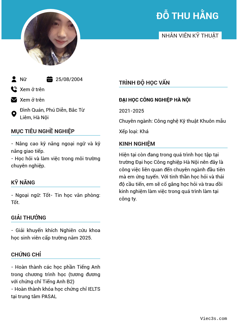 CV ứng viên