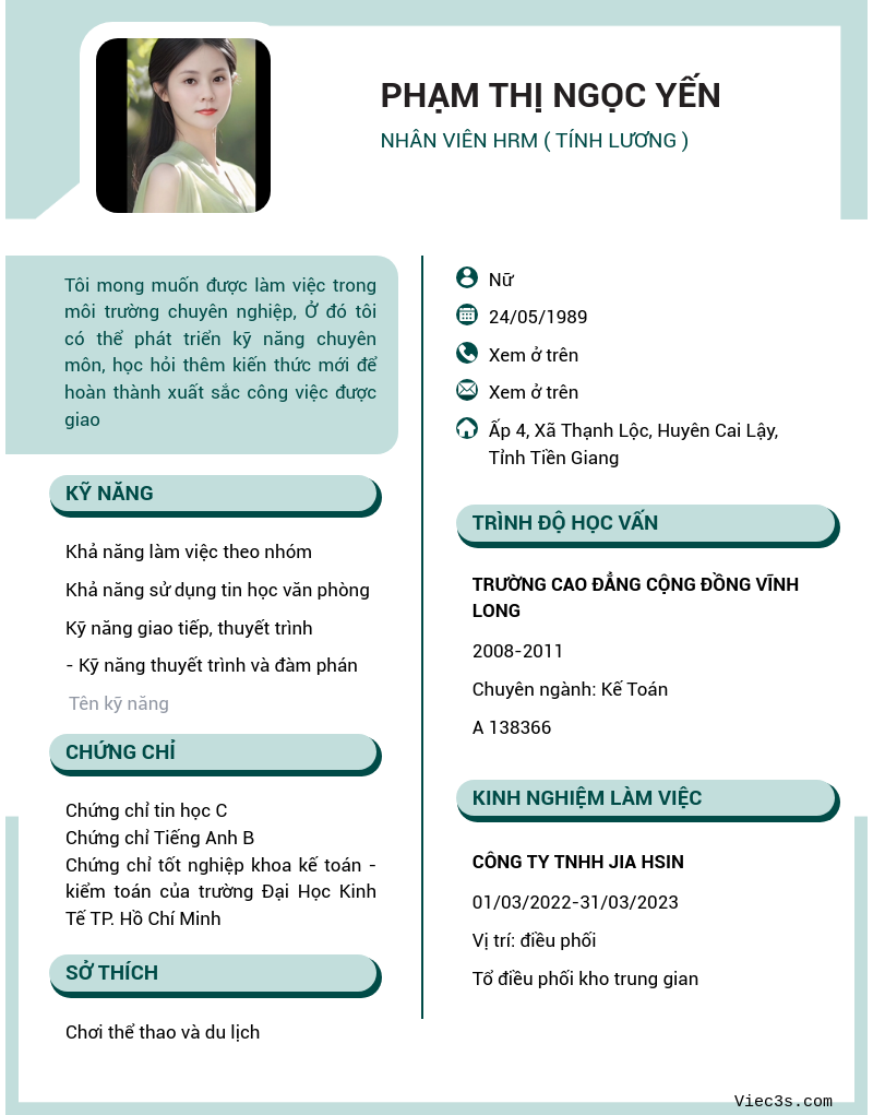 CV ứng viên