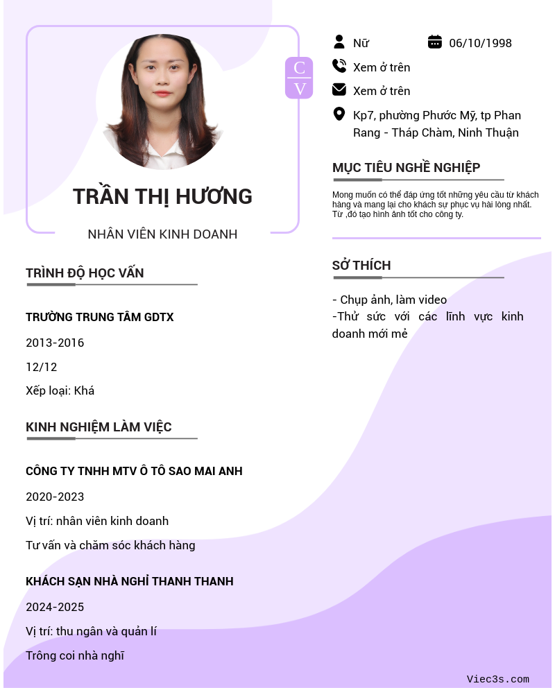 CV ứng viên