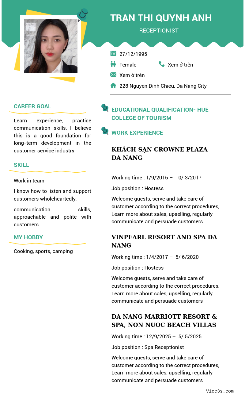 CV ứng viên