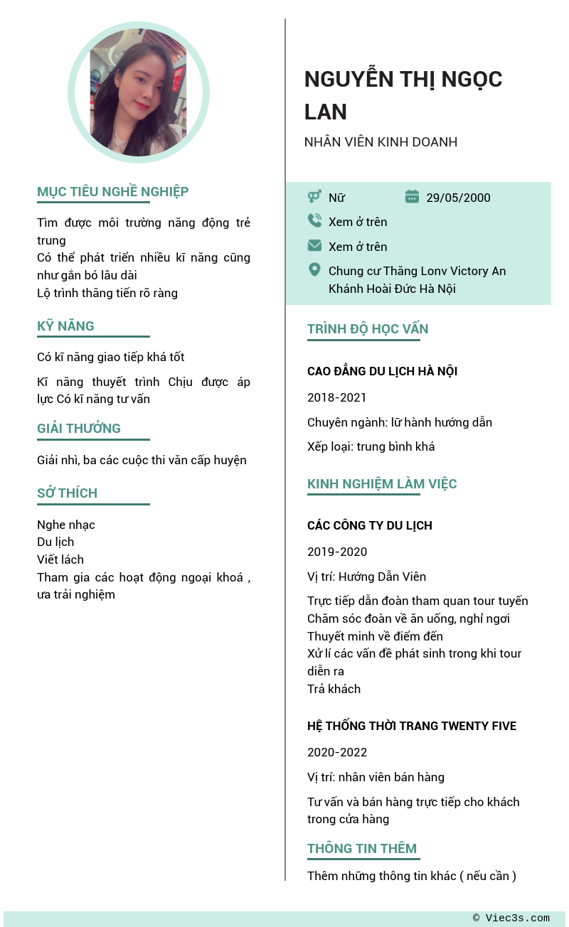 CV ứng viên