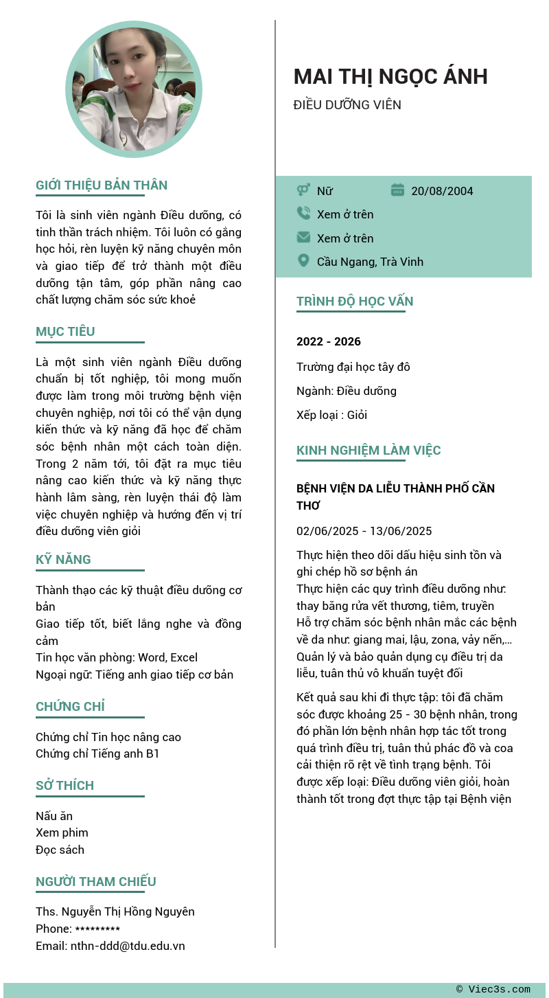 CV ứng viên