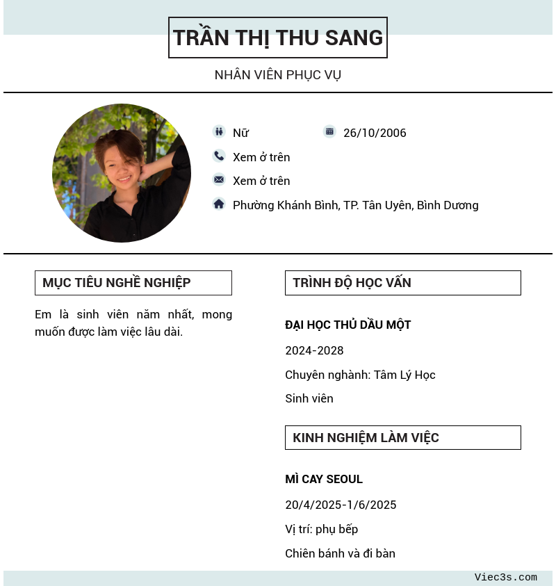 CV ứng viên