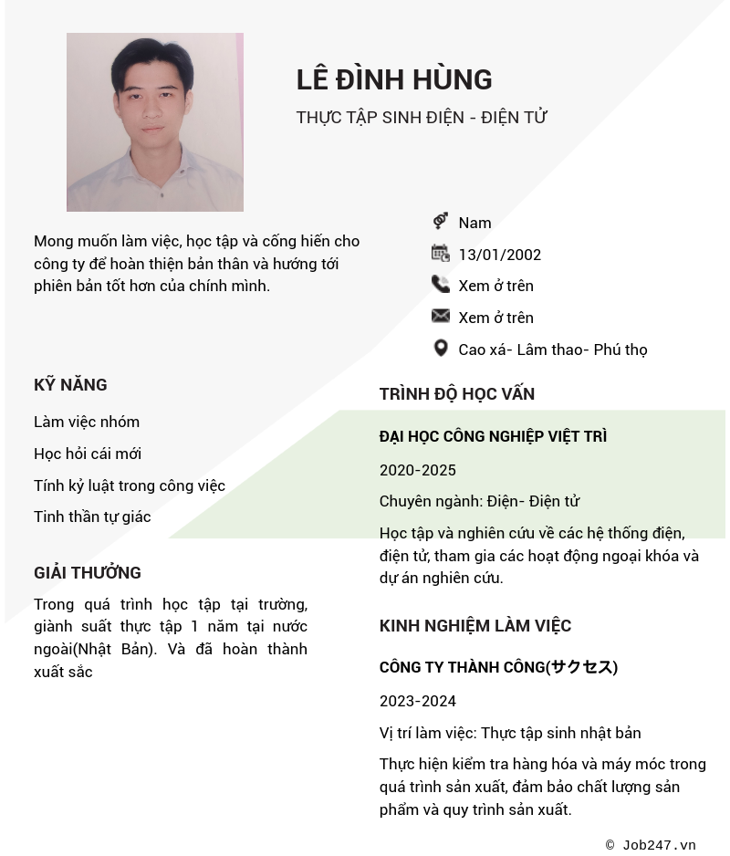 CV ứng viên
