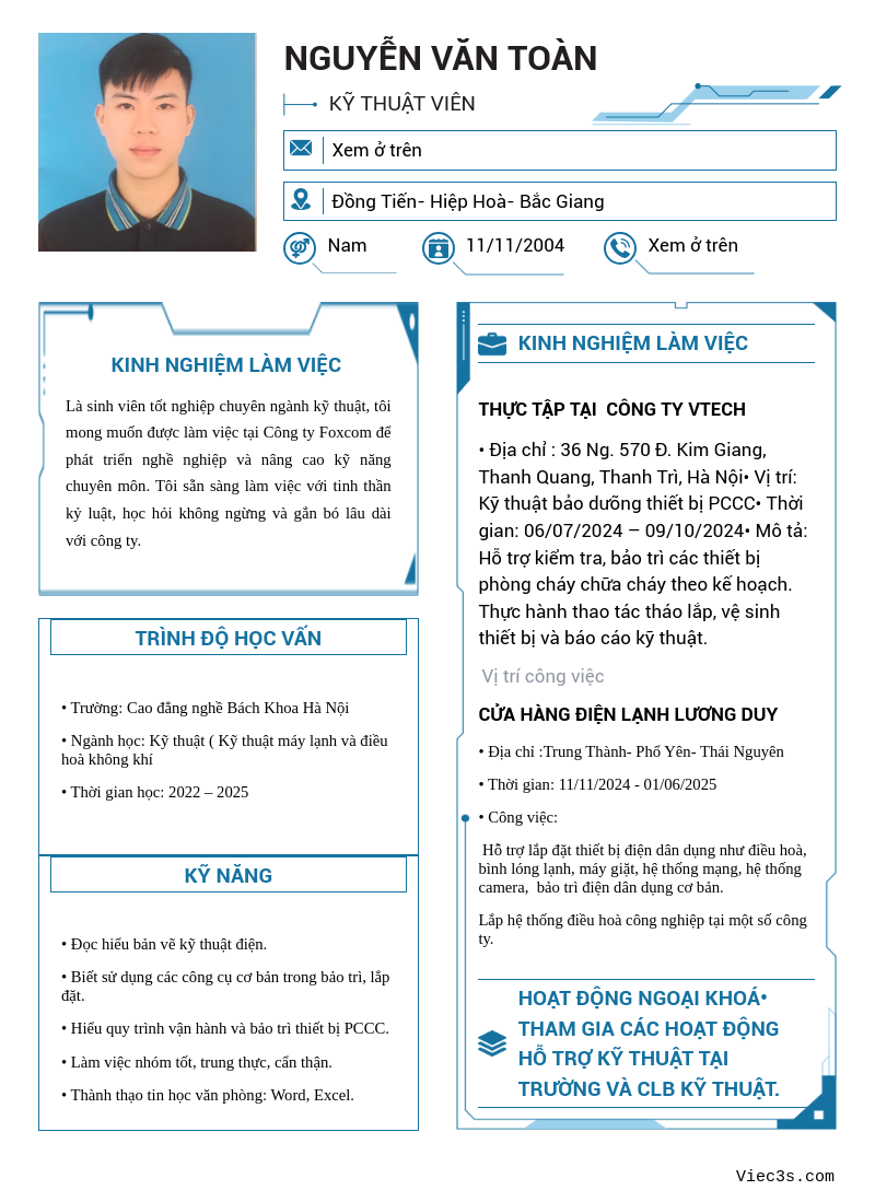 CV ứng viên