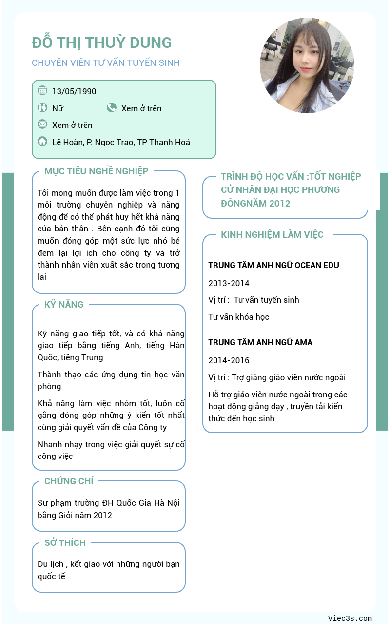 CV ứng viên