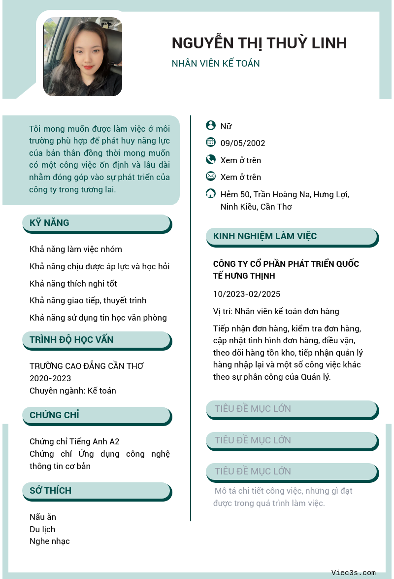 CV ứng viên