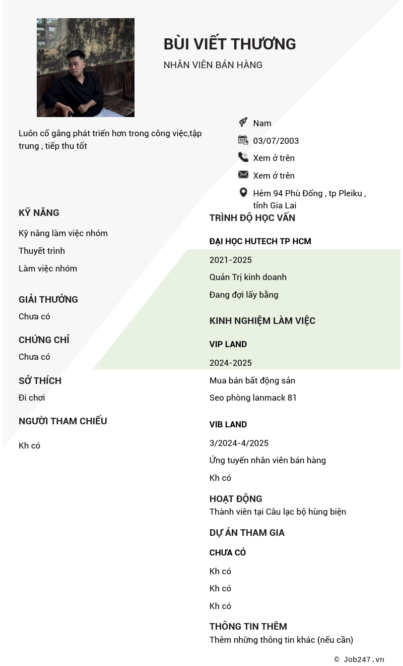 CV ứng viên