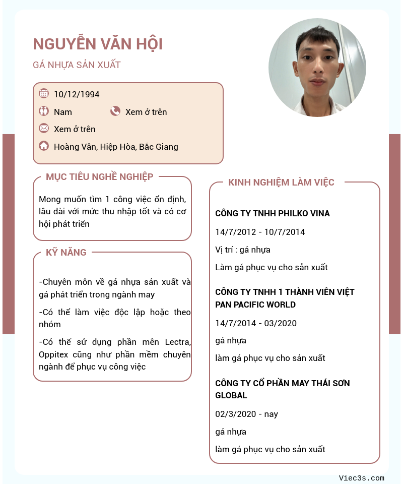 CV ứng viên