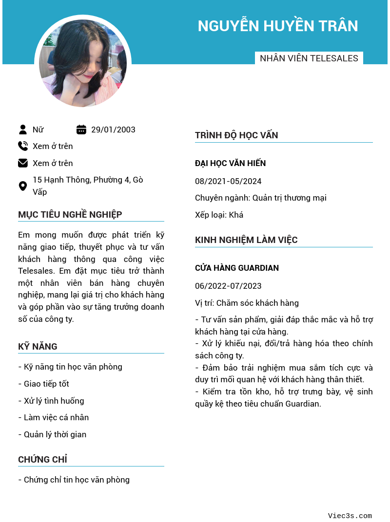 CV ứng viên