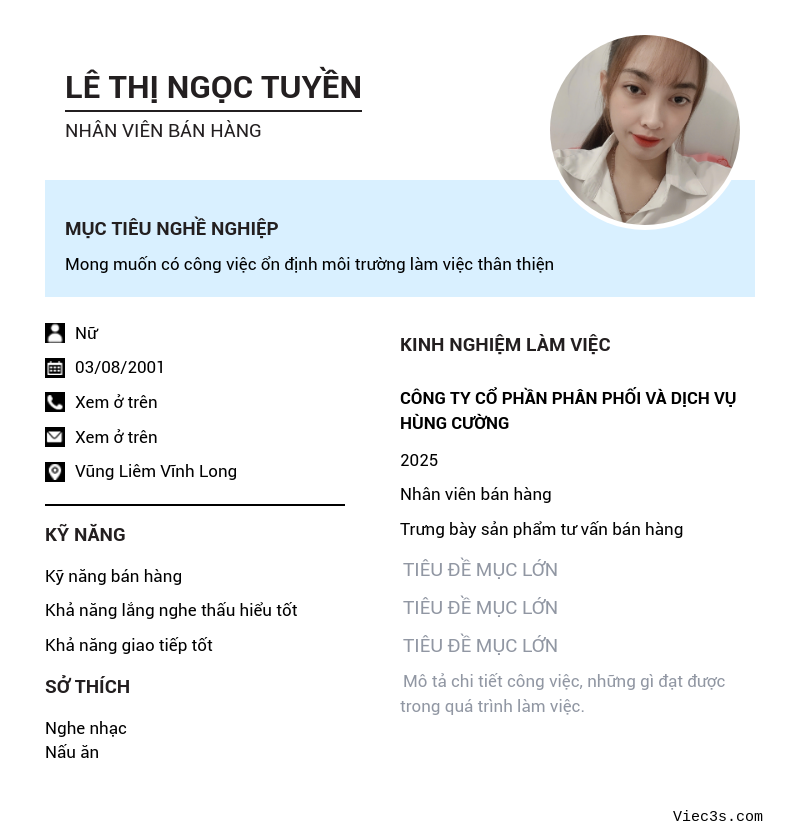 CV ứng viên