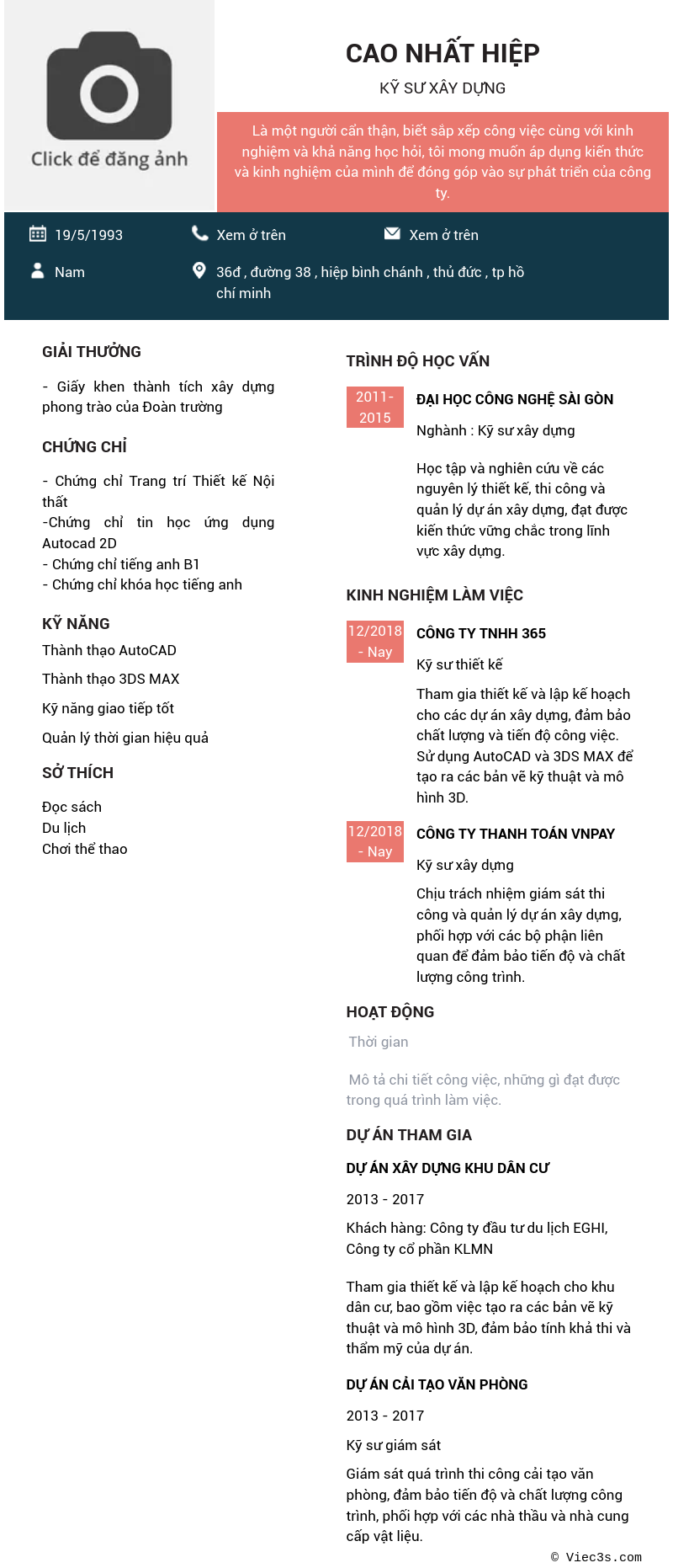 CV ứng viên