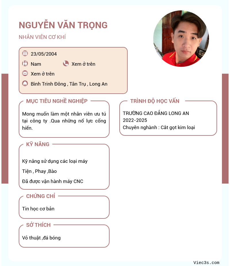CV ứng viên