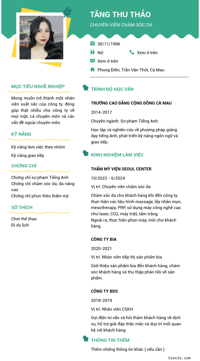 CV ứng viên