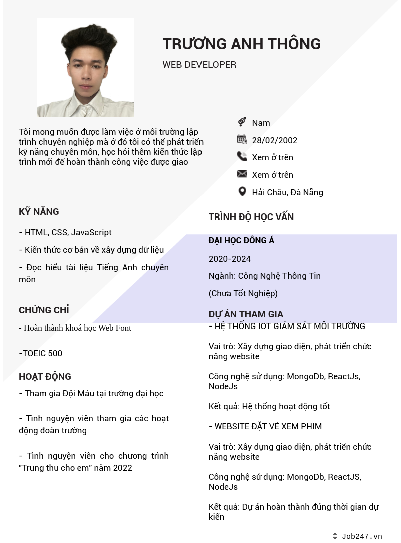CV ứng viên