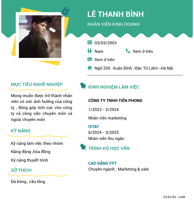 CV ứng viên