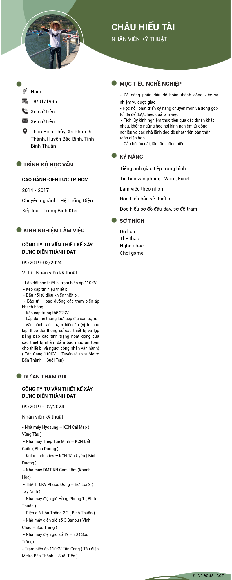 CV ứng viên