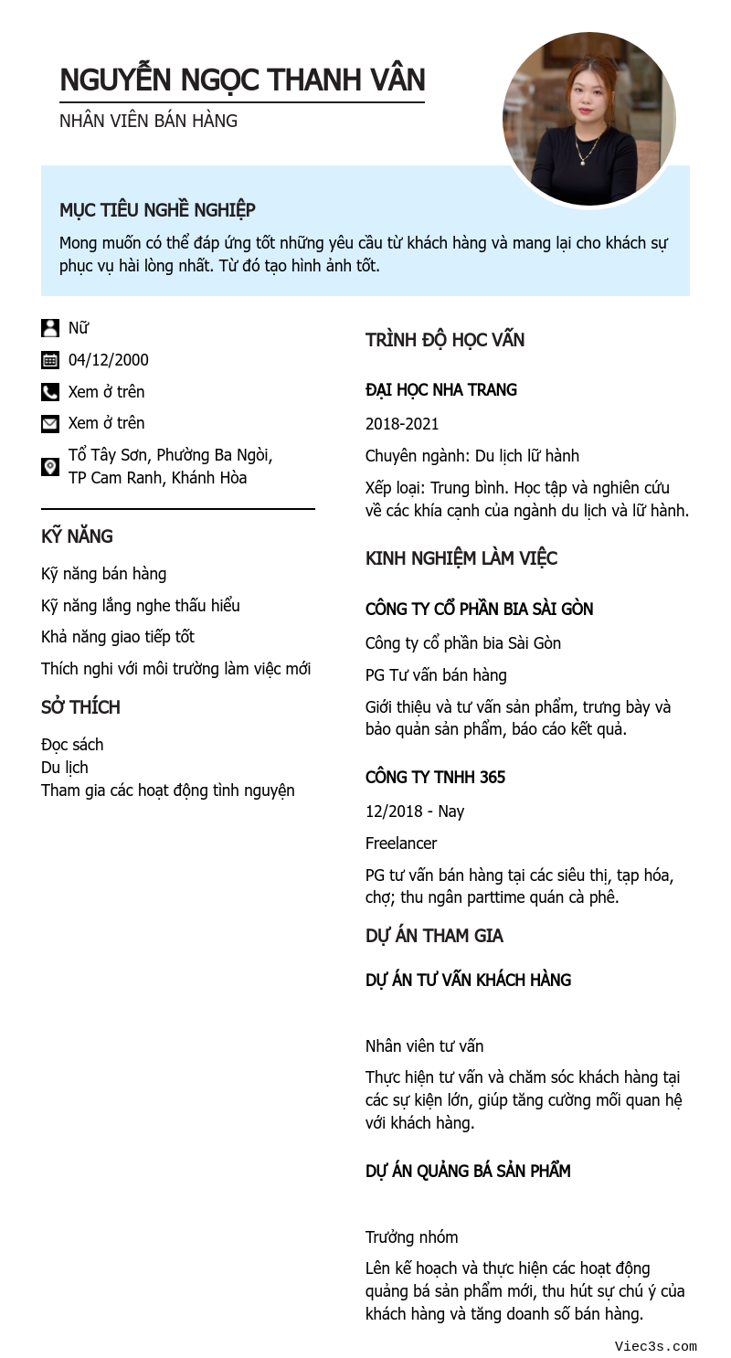 CV ứng viên