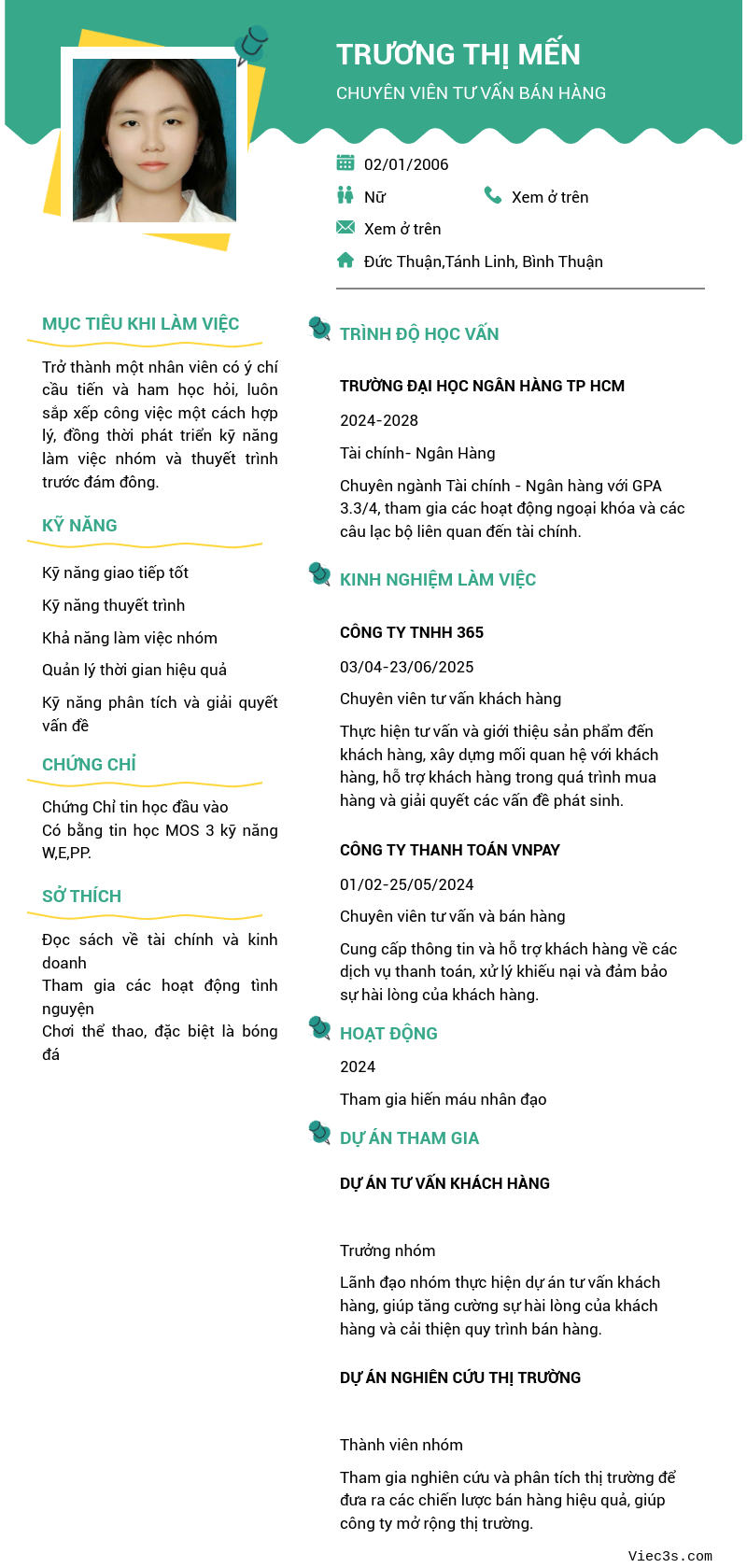 CV ứng viên