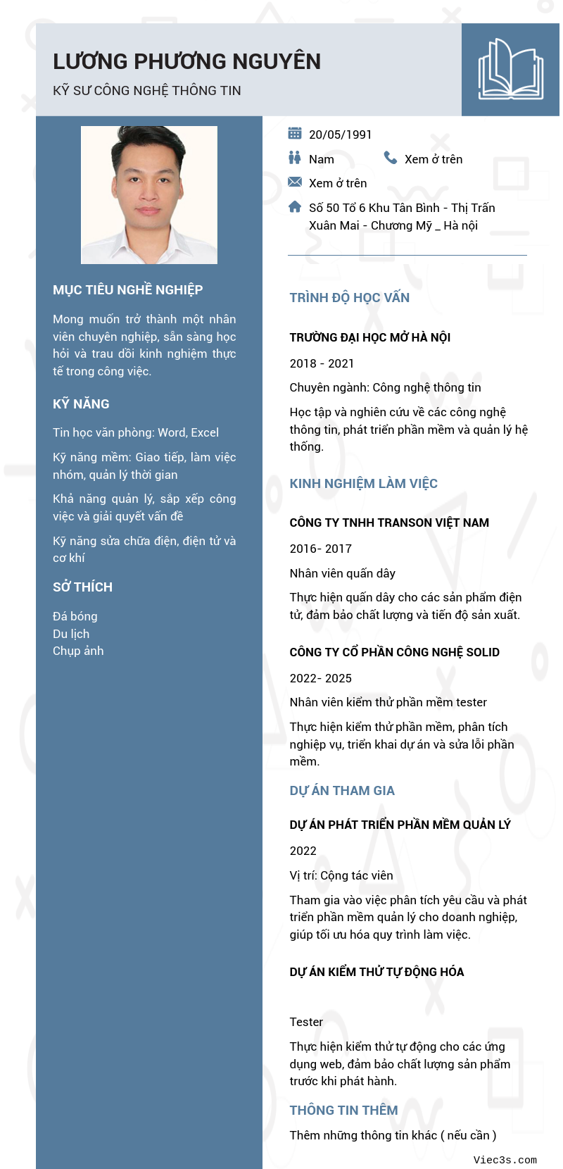 CV ứng viên