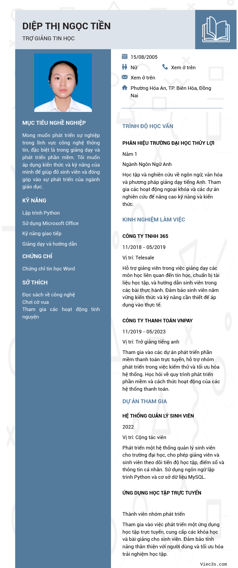 CV ứng viên