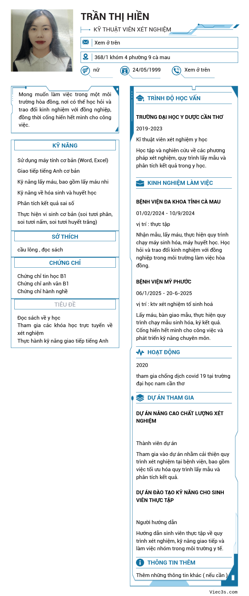 CV ứng viên