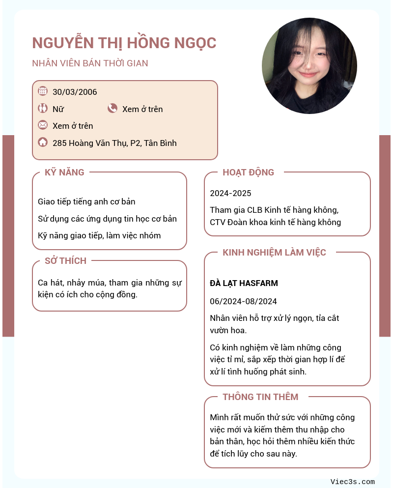 CV ứng viên