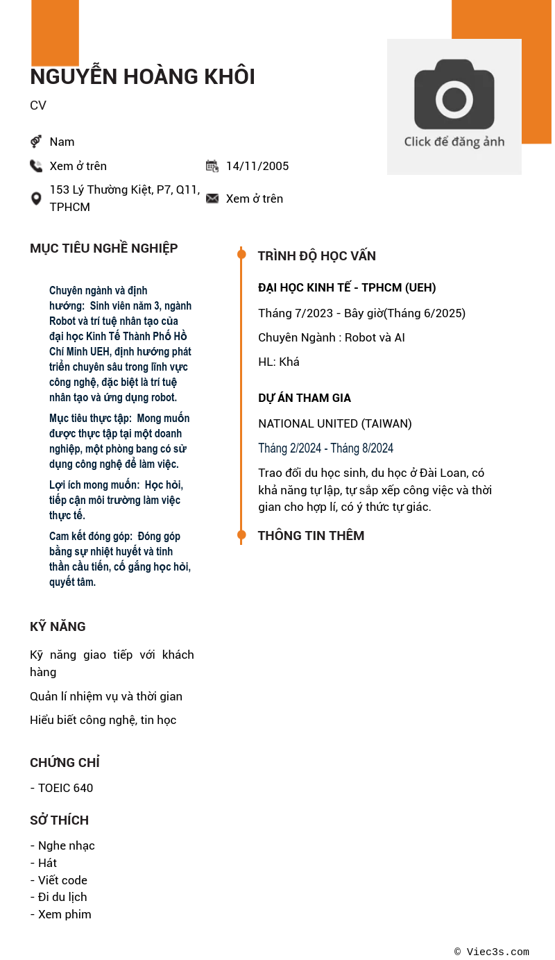 CV ứng viên