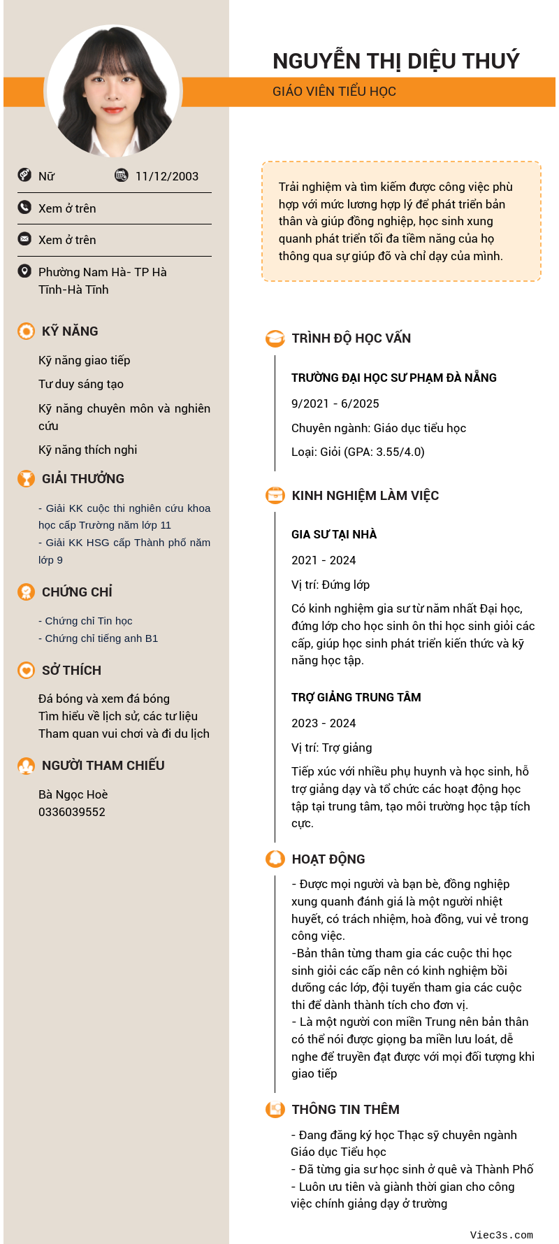 CV ứng viên