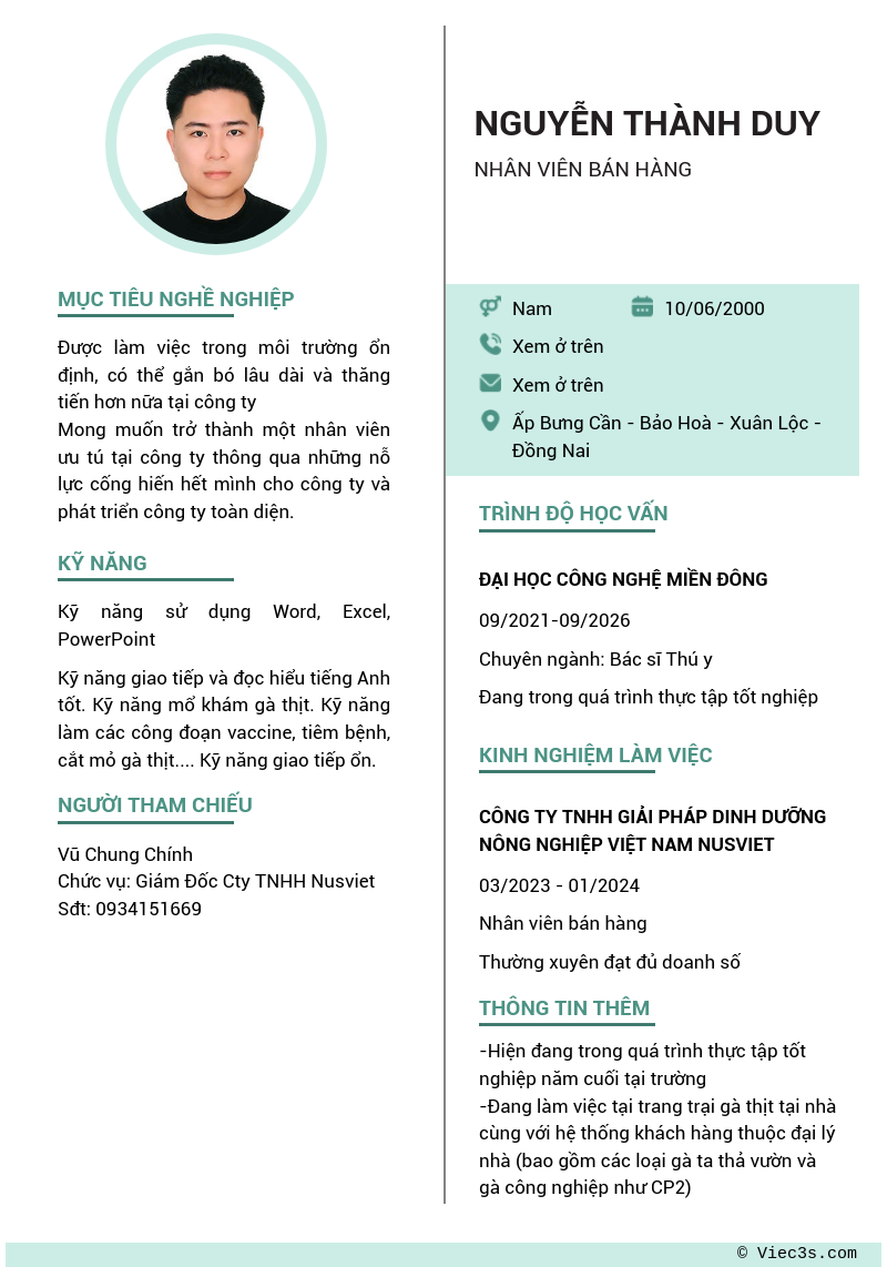 CV ứng viên