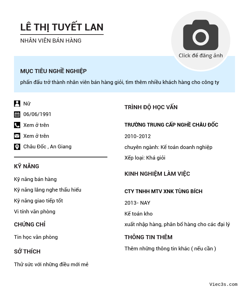CV ứng viên