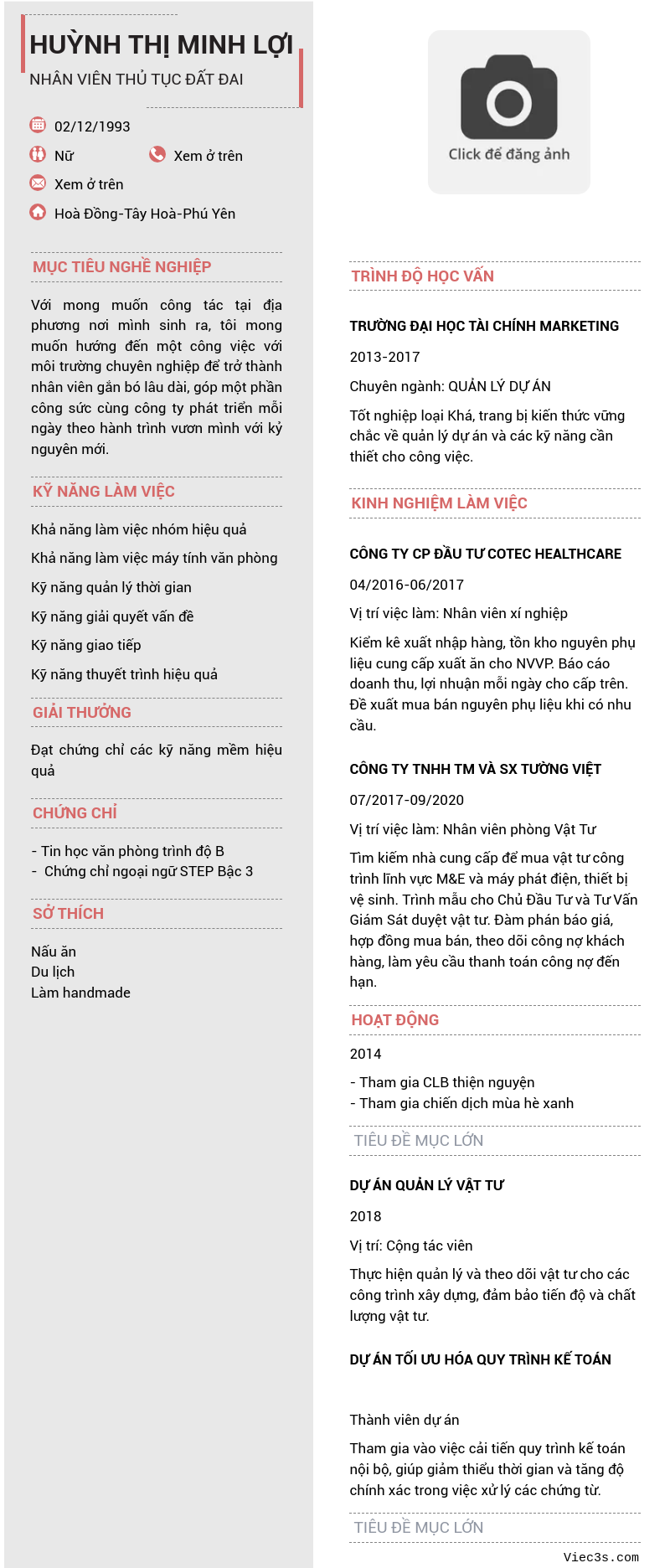 CV ứng viên