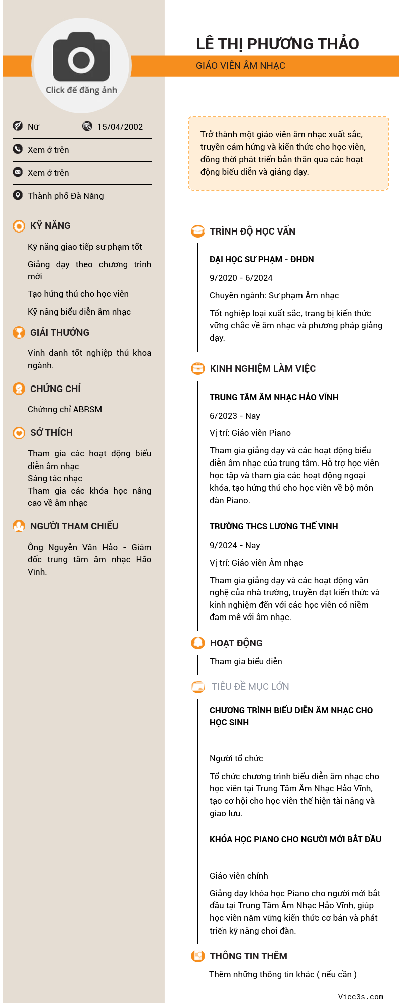 CV ứng viên