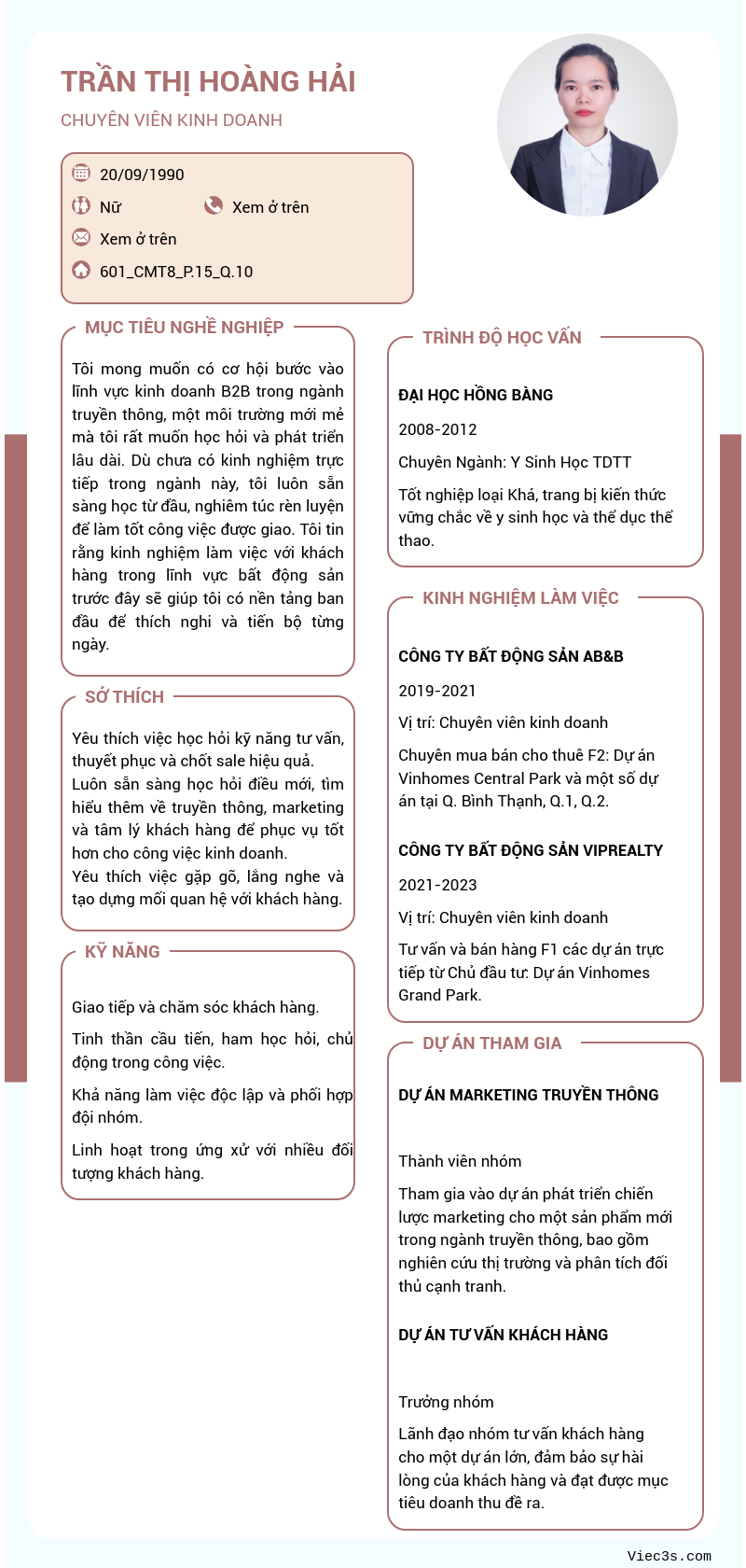 CV ứng viên