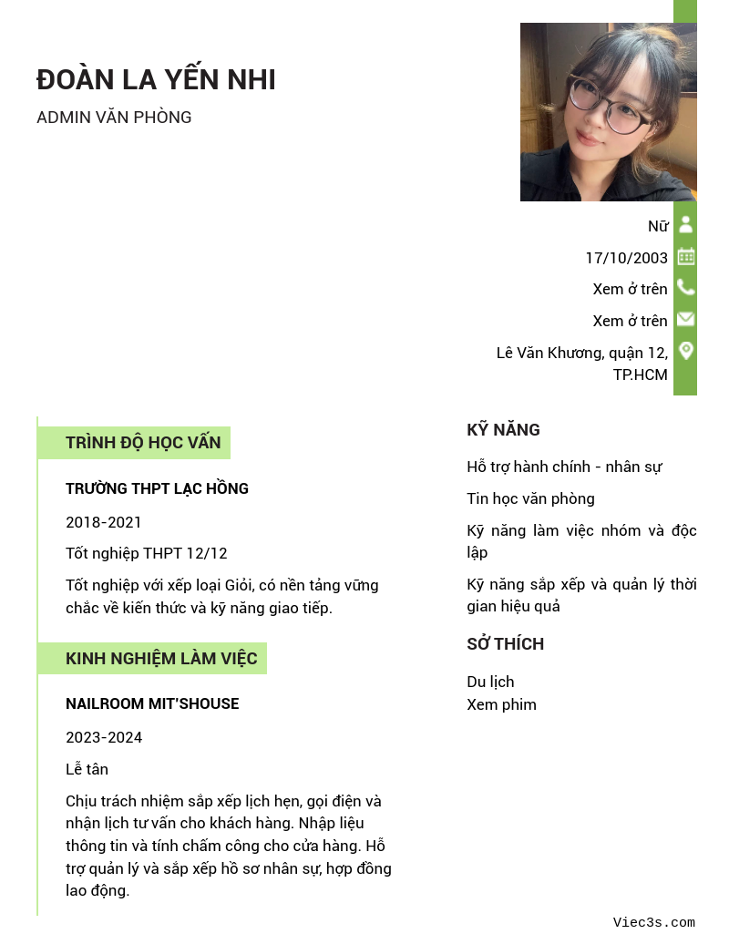 CV ứng viên
