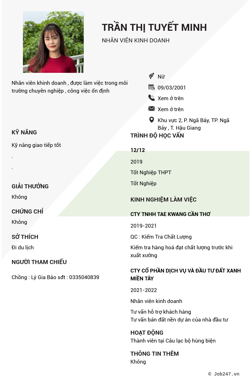 CV ứng viên