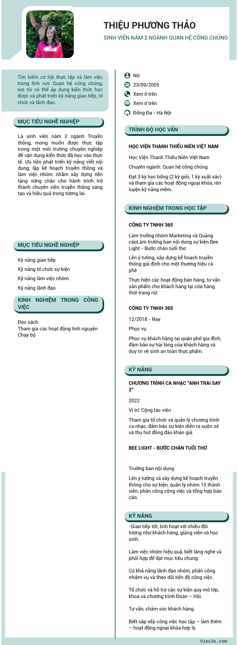 CV ứng viên