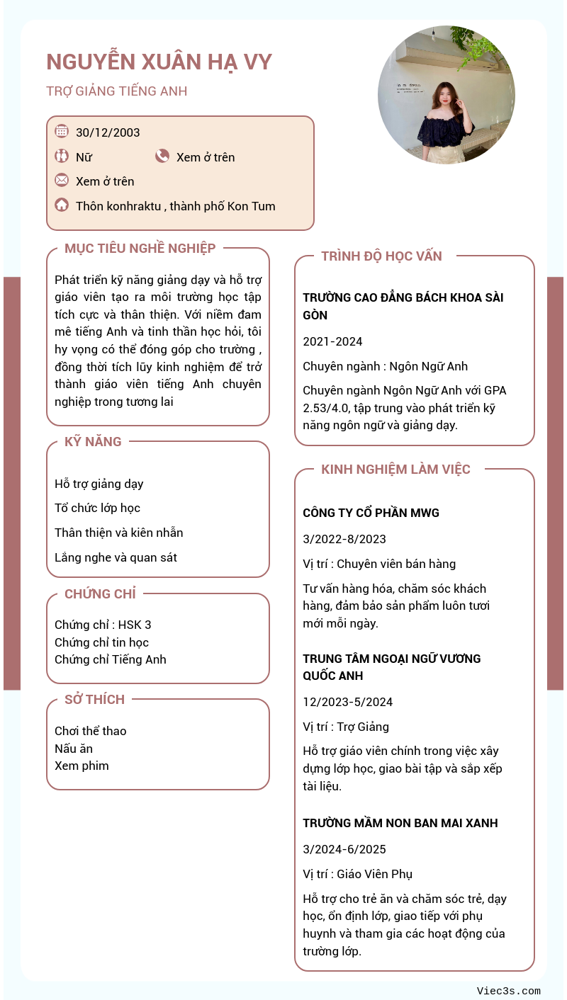 CV ứng viên
