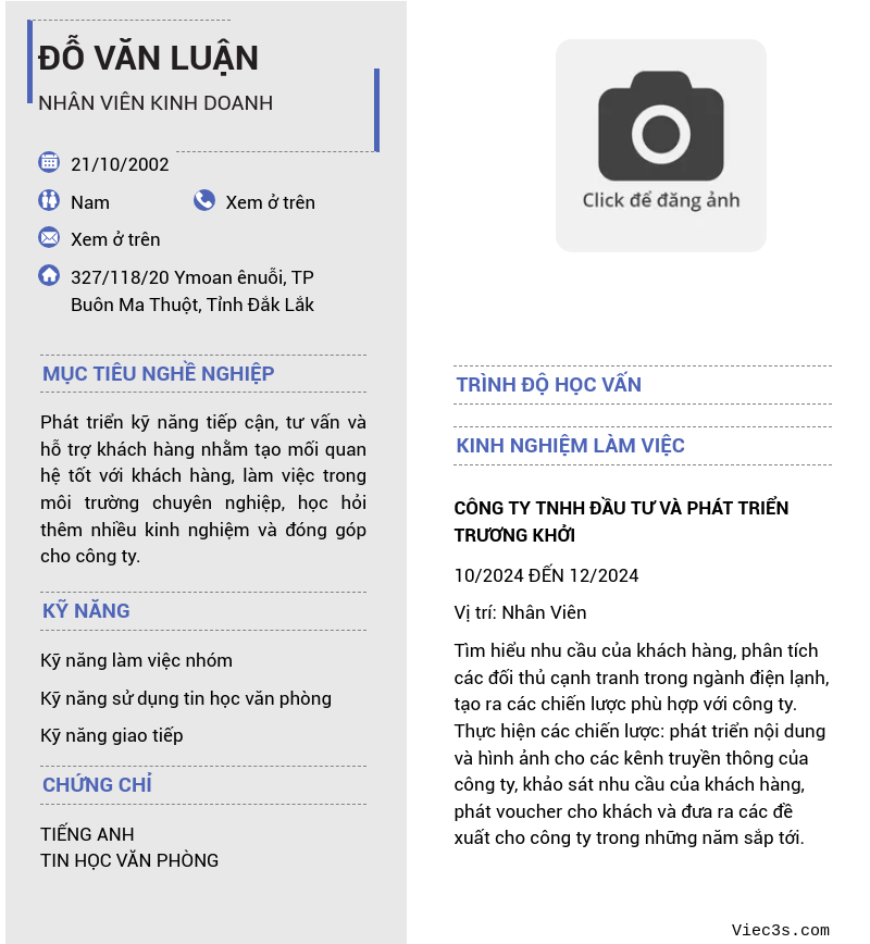 CV ứng viên