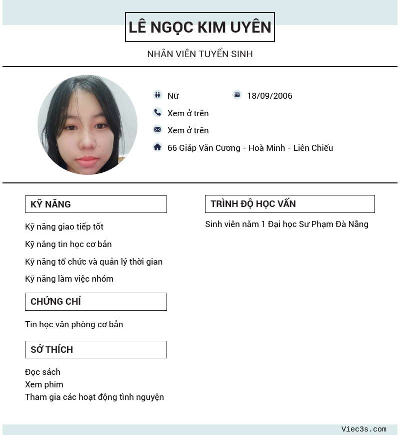 CV ứng viên