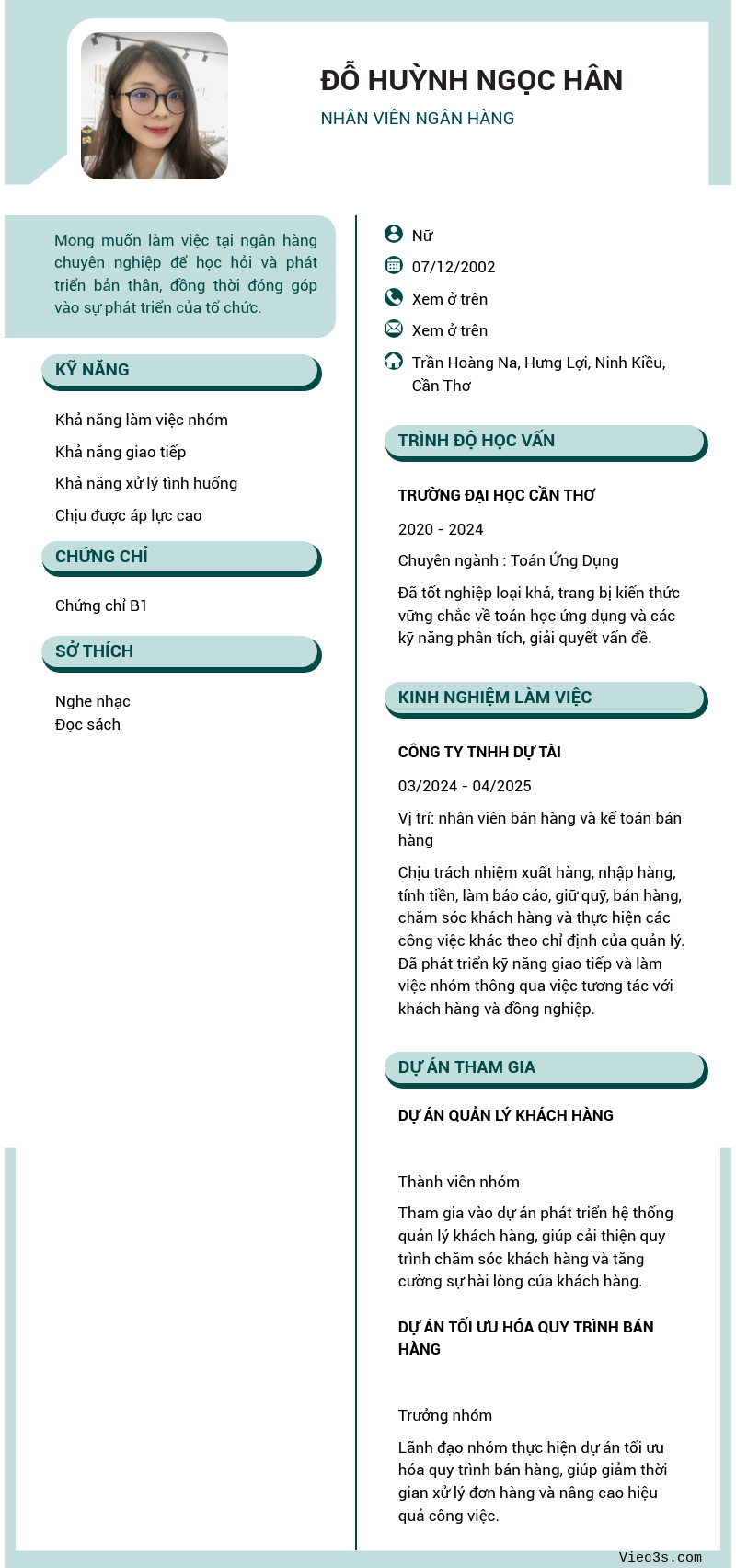 CV ứng viên
