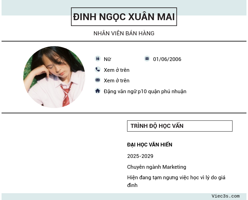 CV ứng viên