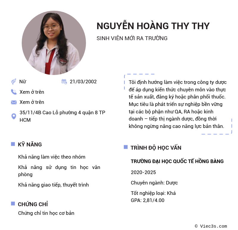 CV ứng viên