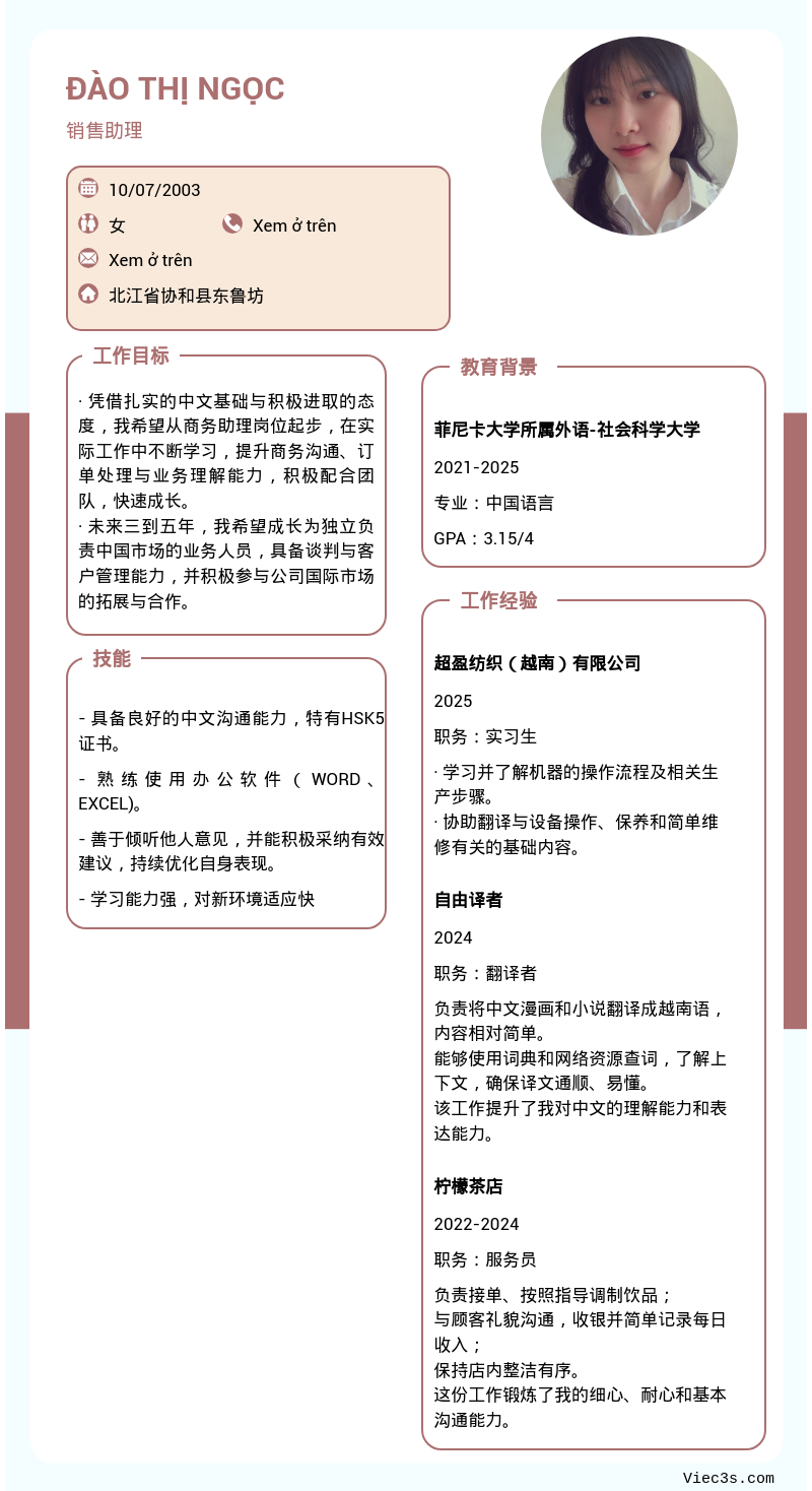 CV ứng viên
