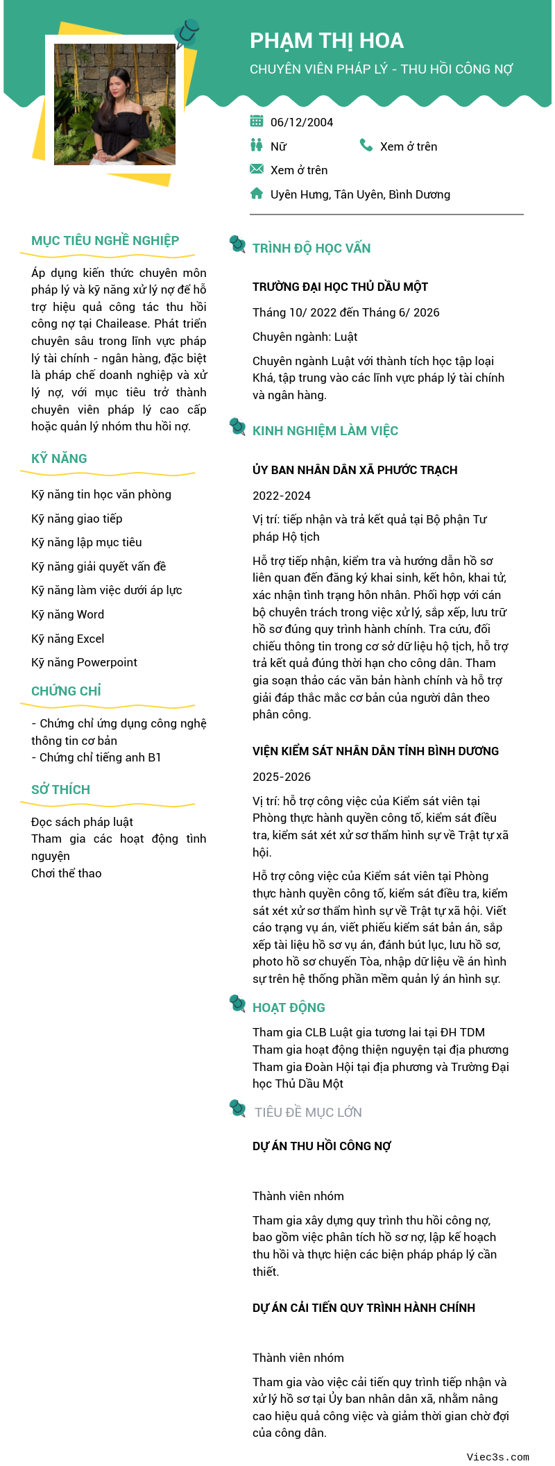 CV ứng viên