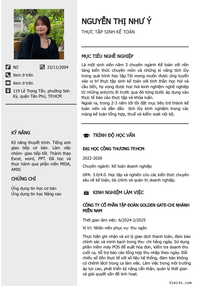 CV ứng viên