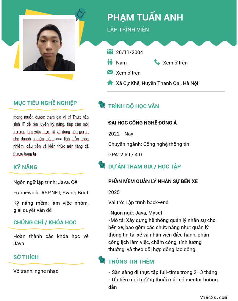 CV ứng viên
